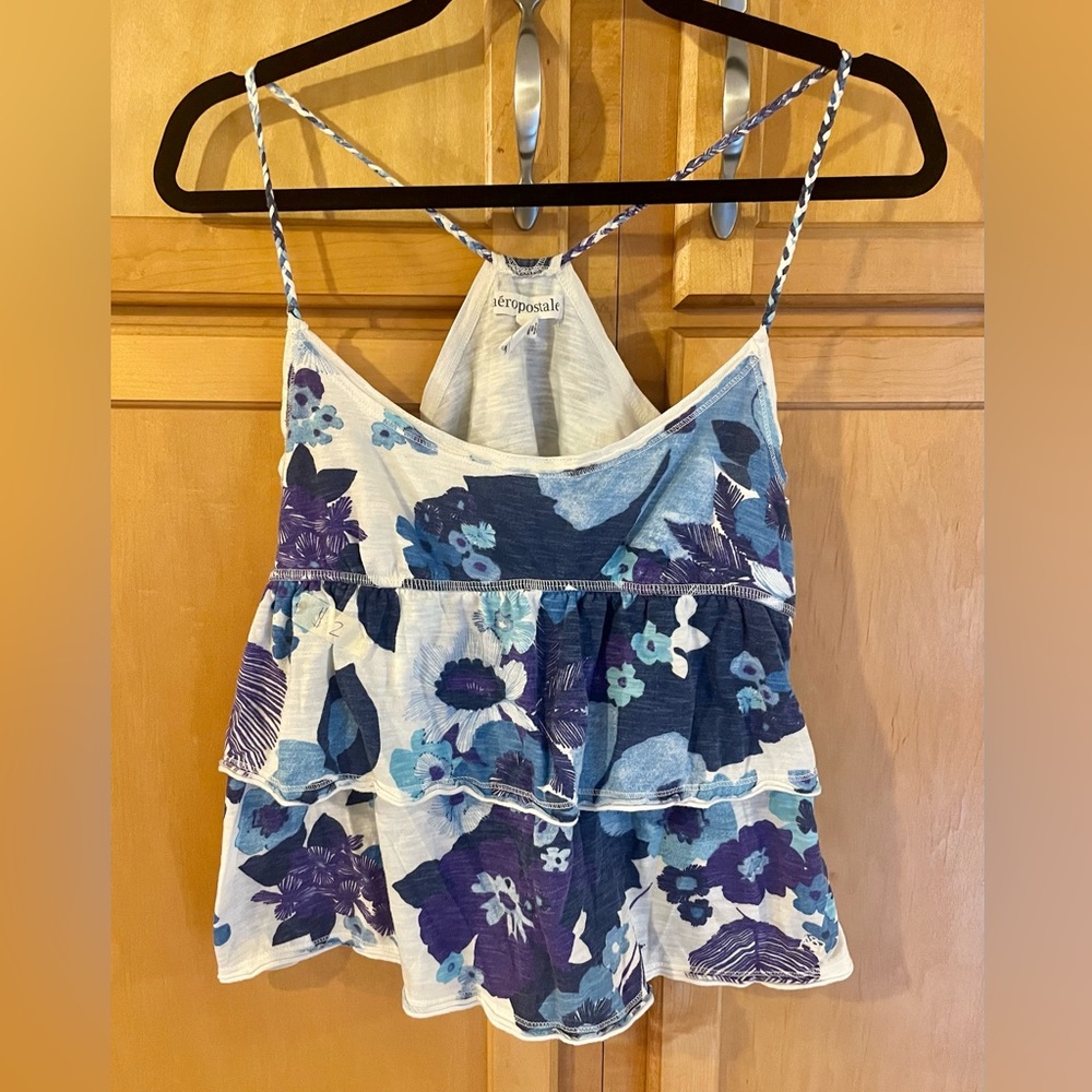 Aeropostale Flowered Tank Top Size L